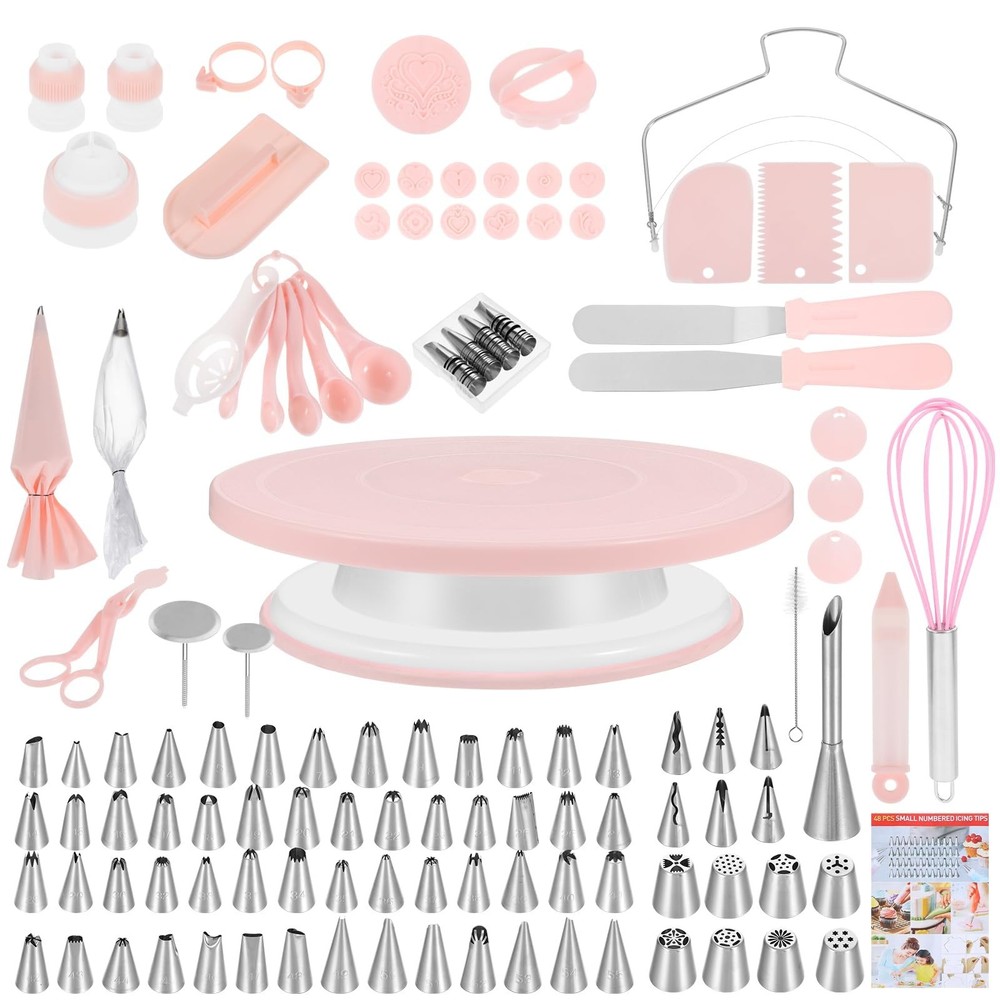 Cake Decorating Kit with Turntable and 64 Icing Tips for Professional Baking