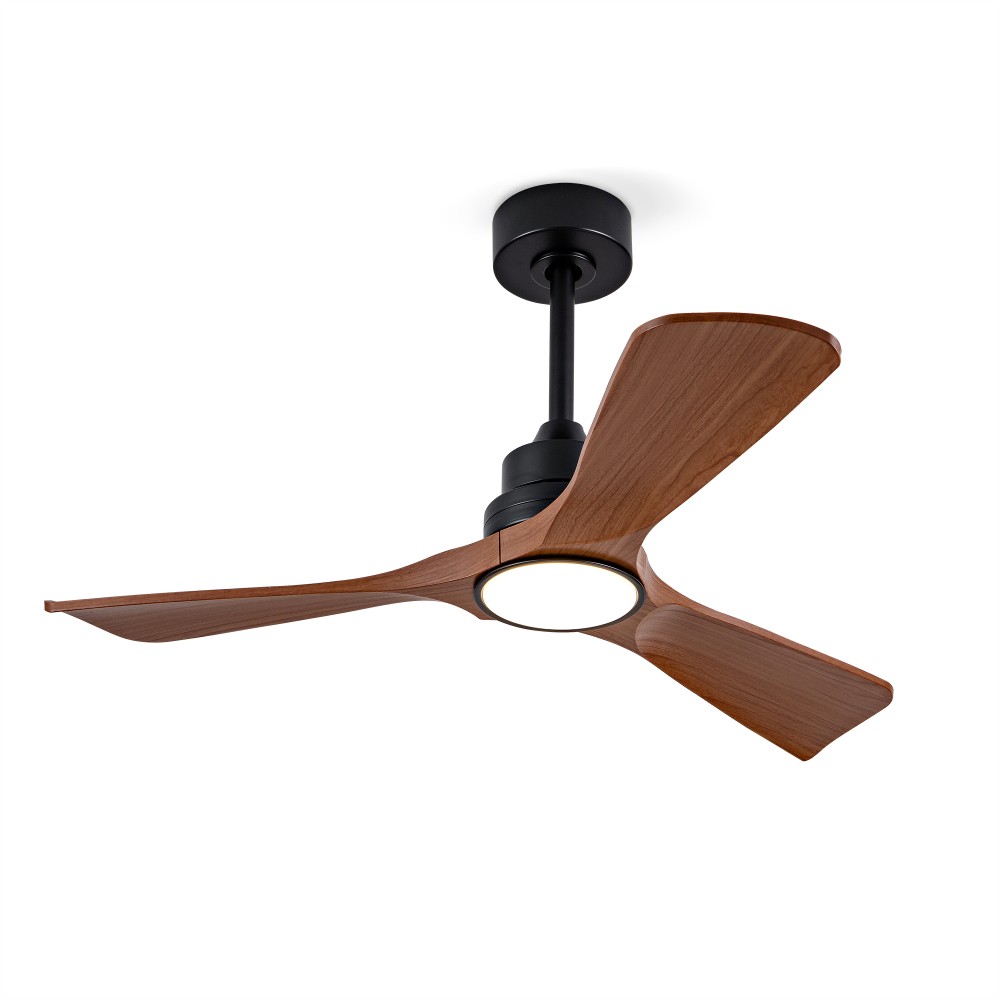 Modern Ceiling Fan with Light 3 ABS Blades Remote Control 6 Speed Timer Quiet