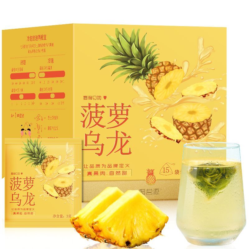 Pineapple Oolong Herbal Fruit Tea Cold Brew Triangle Bags 45G