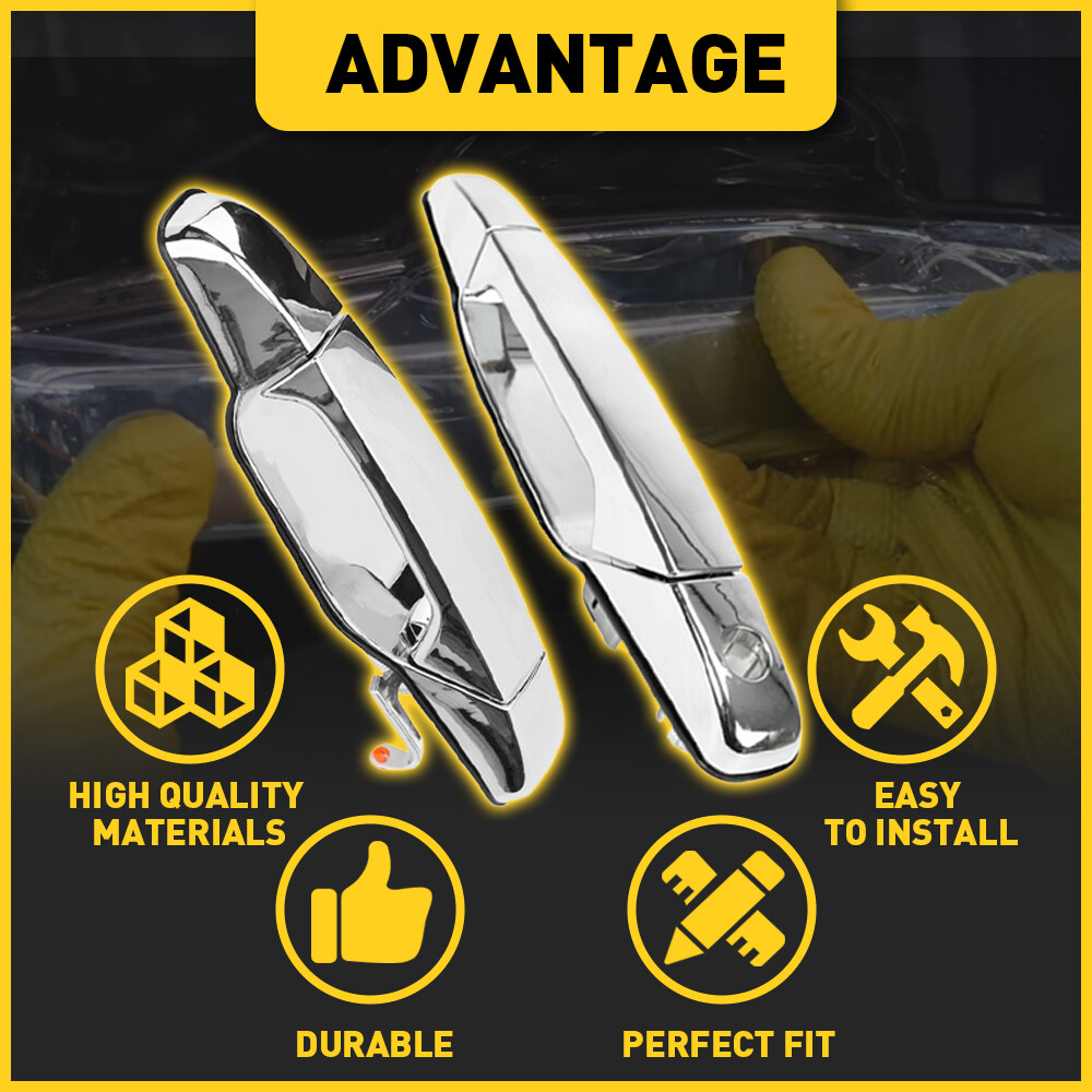 Front Side Chrome Exterior 2007-2013 for Handle Door Chevy GMC New