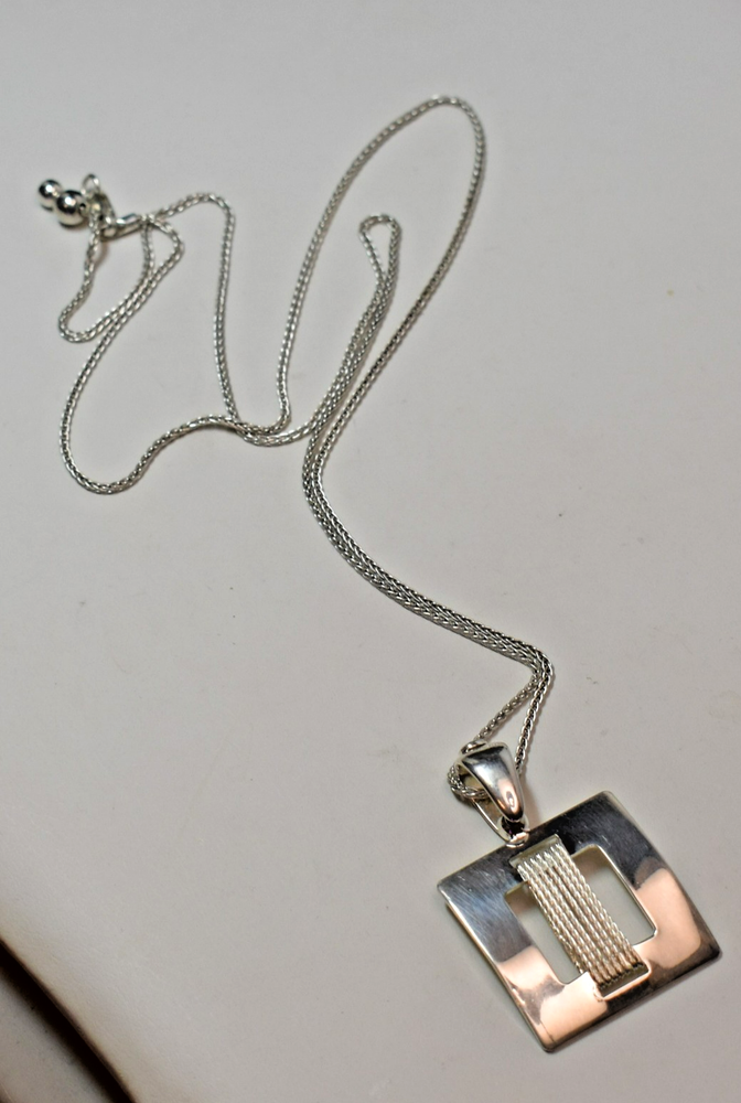Sterling Pendant Modern Art Pop It's Adjustable