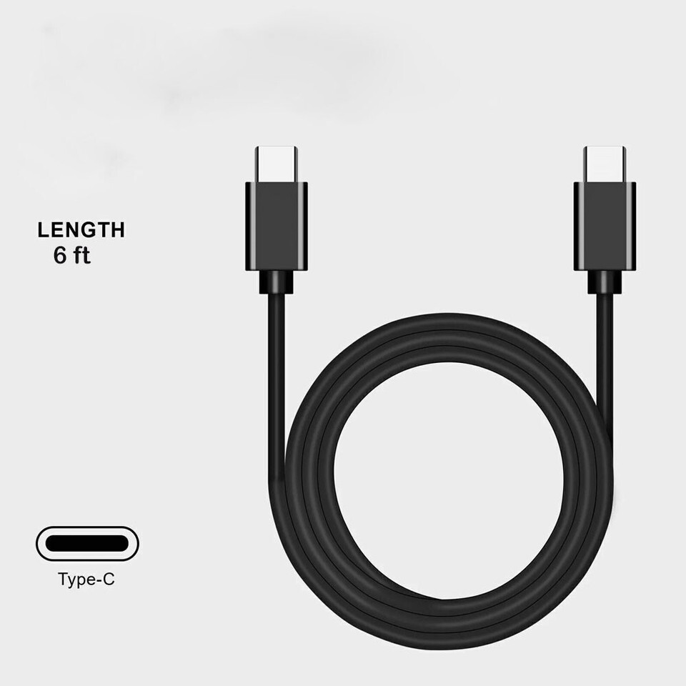 6FT USB-C to USB-C Fast Charging & Data Sync Cable for Samsung