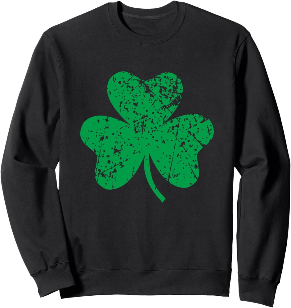 Shamrock St. Patricks Day Ireland Pride Irish Green Unisex Crewneck Sweatshirt-image