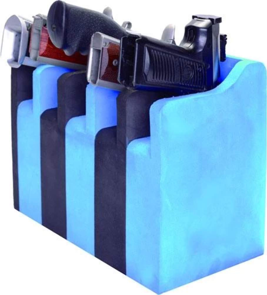 Soft Foam 5 Medium Frame Cradle Holder Organizer for Safe Storage - Black/Blue