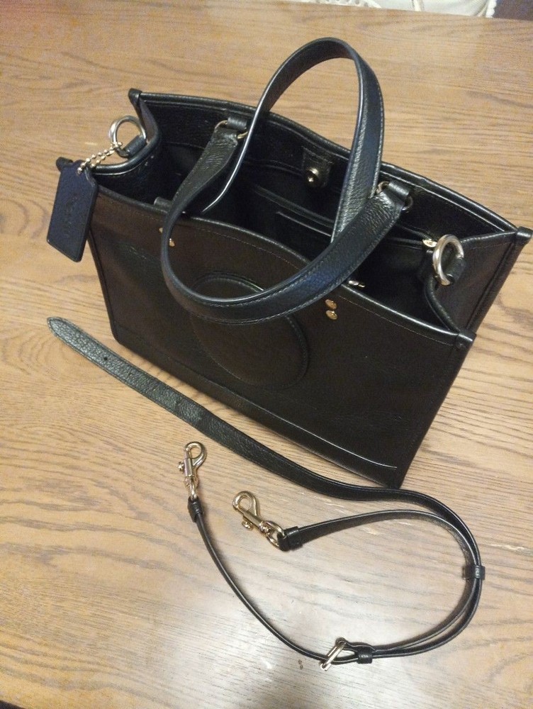 COACH Black Leather Shoulder Bag 3-Way Near Unused 18,800 Yen