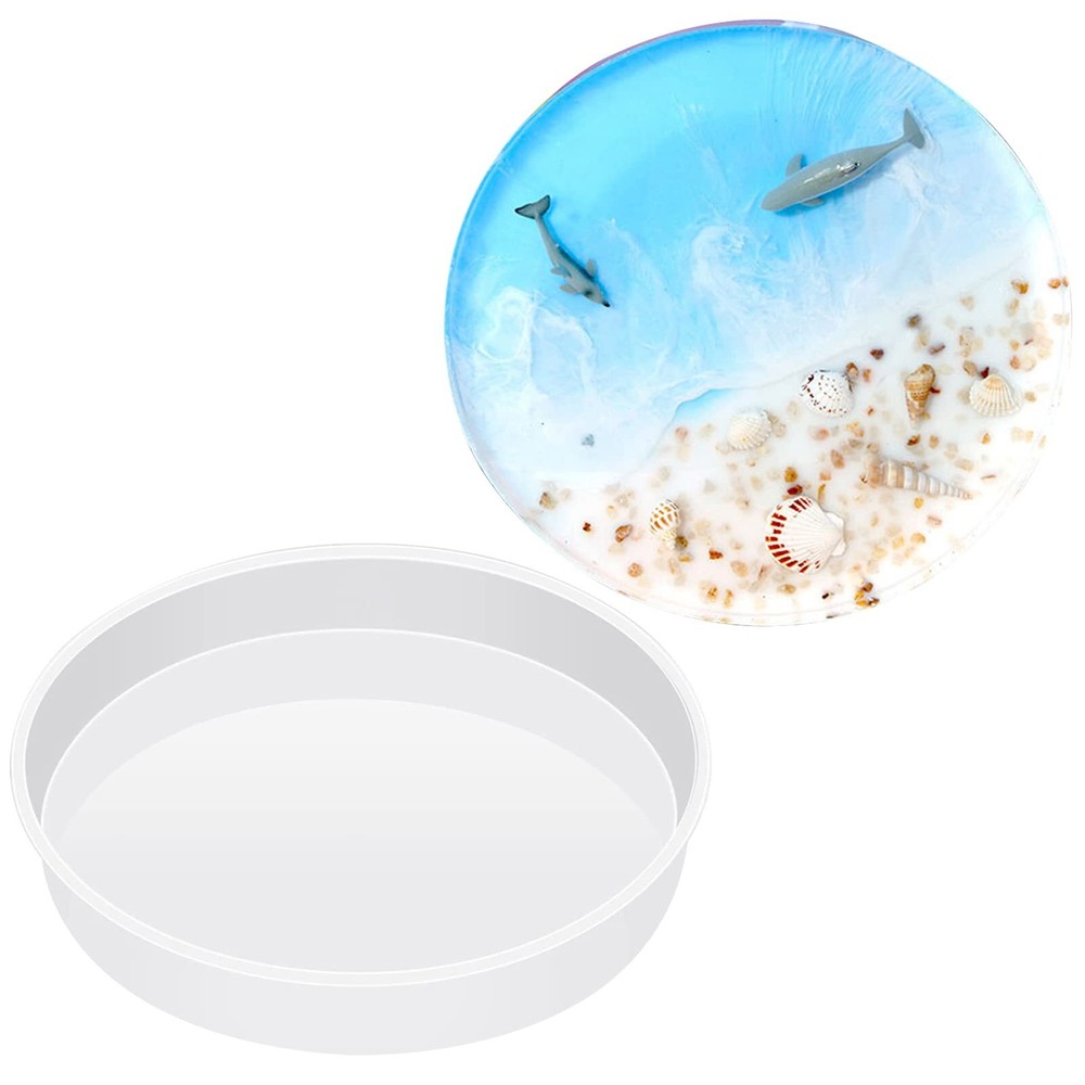 14-Inch Large Round Silicone Resin Molds for Epoxy Tables and Stools