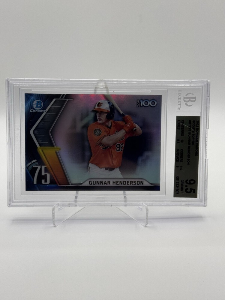 2022 Bowman Chrome  Scouts Top 100 #BTP-75 Gunnar Henderson Orioles BGS 9.5