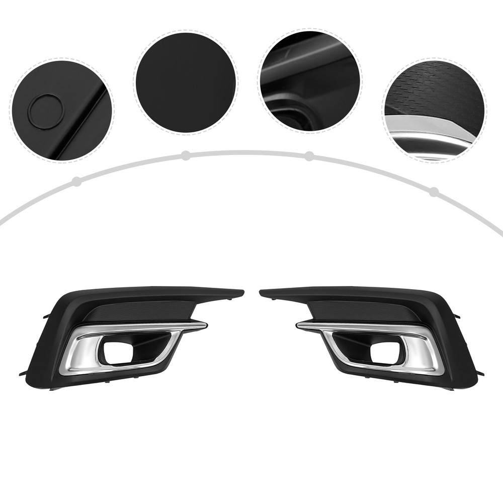 Pair Fog Light Lamp Covers Bezels Left & Right Side For 2018-2019 Subaru Legacy