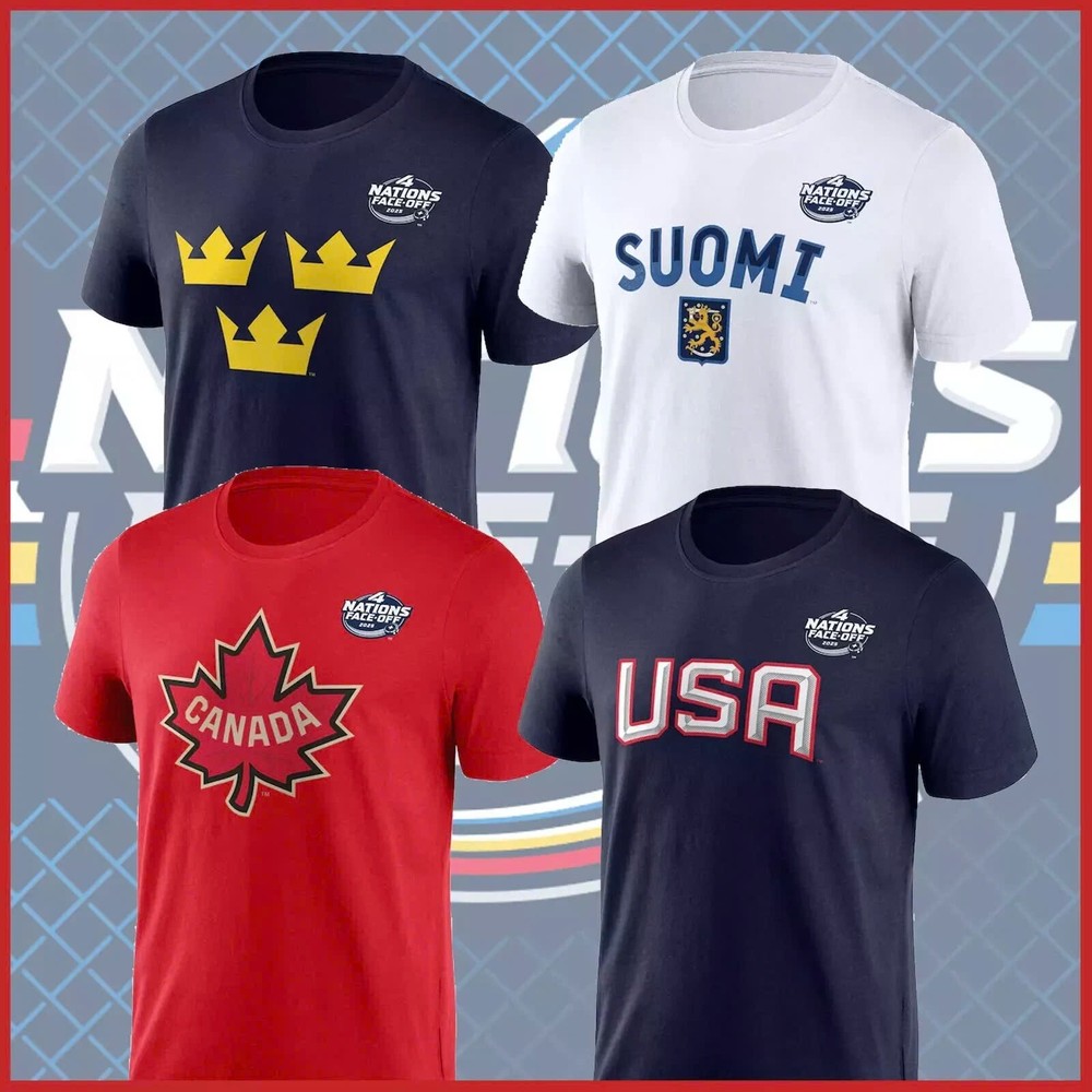 2025 4-Nations Face-Off Logo Team Fan Gift with Free Shipping