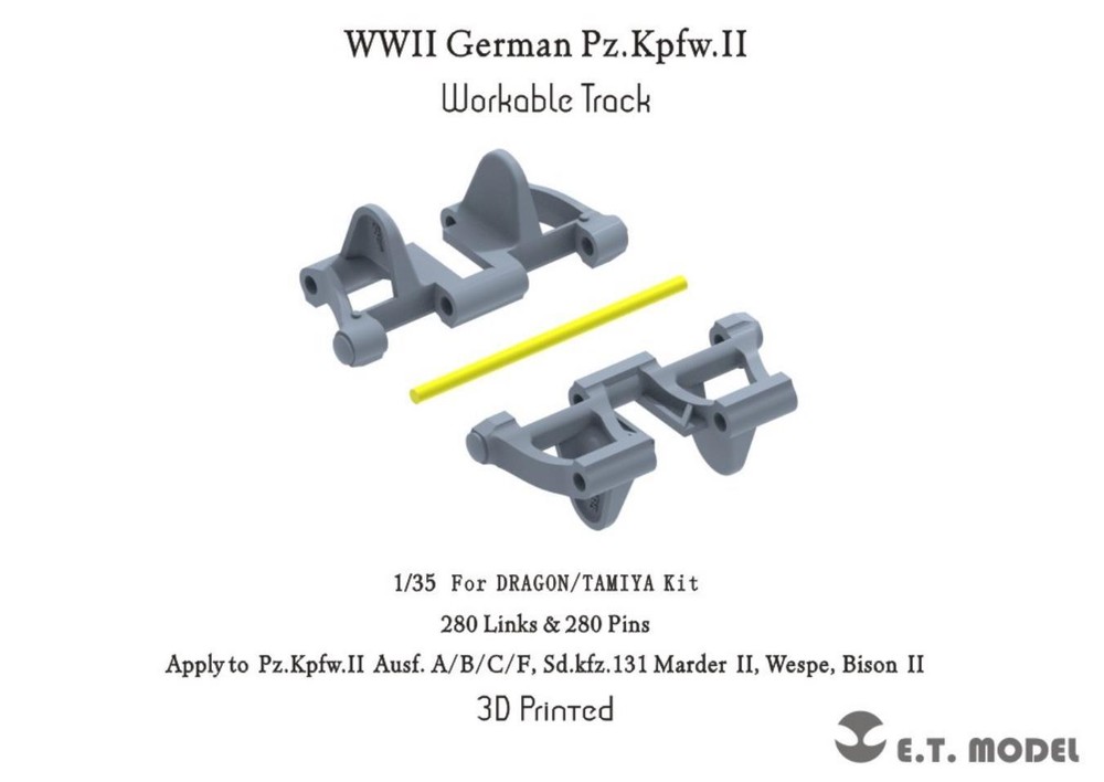 ET MODEL P35-052 1/35 WWII German Pz.Kpfw.II Workable Track(3D Printed)