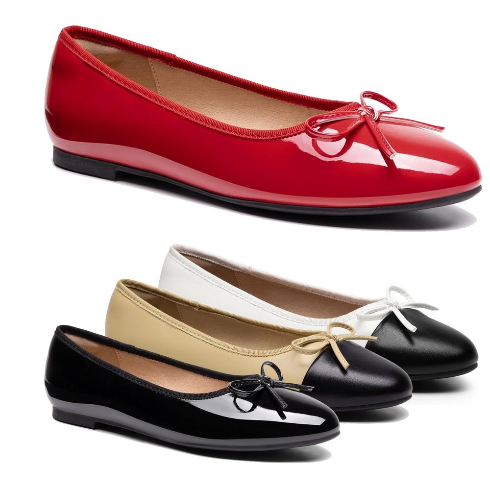 Women Ballerina Ballet Flats Classic Round Toe Comfortable Slip On Flat Shoes