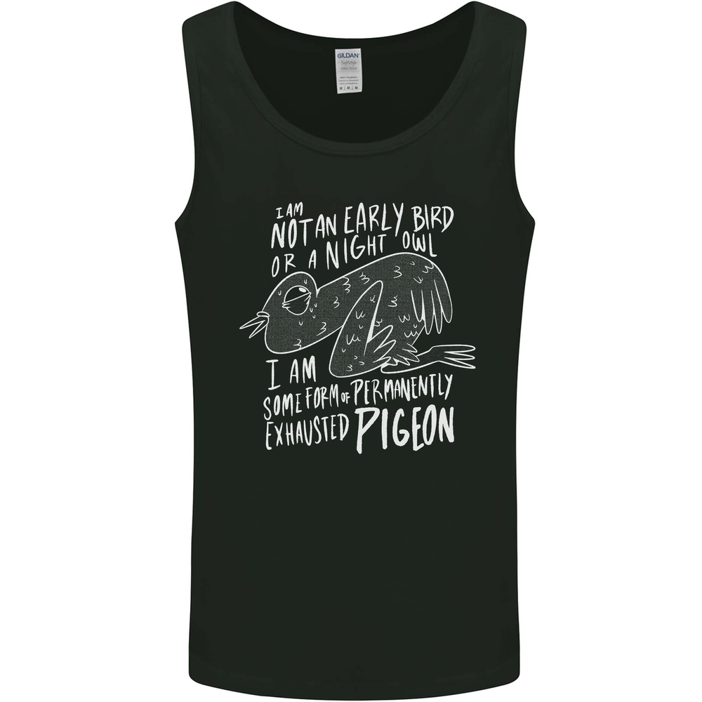 Funny Always Tired Fatigued Exhausted Pigeon Mens Vest Tank Top