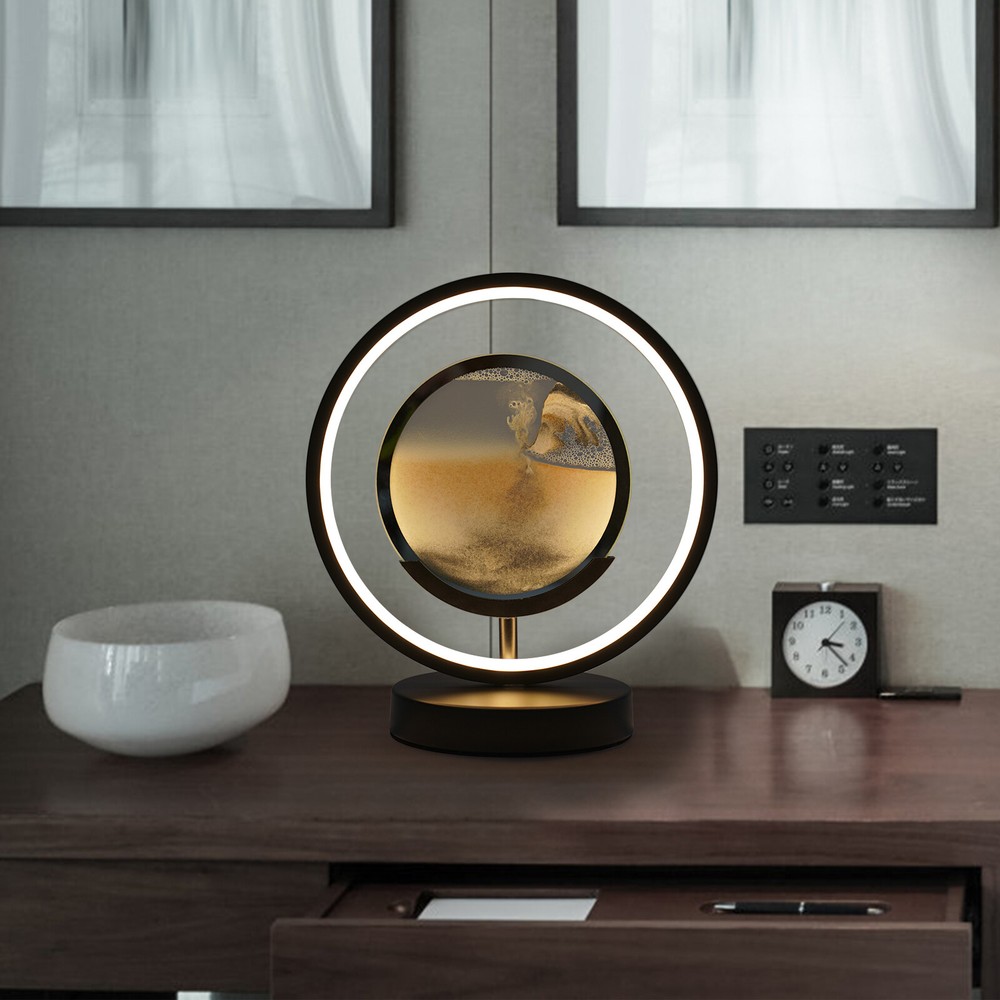 3D LED Moving Sand Art Picture Lamp 7 Light Color Charging Sandscape Home Decor