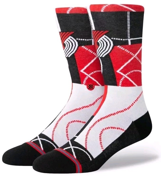 Stance Portland Trail Blazers NBA Zone Crew Socks, Size: Men's 9-13