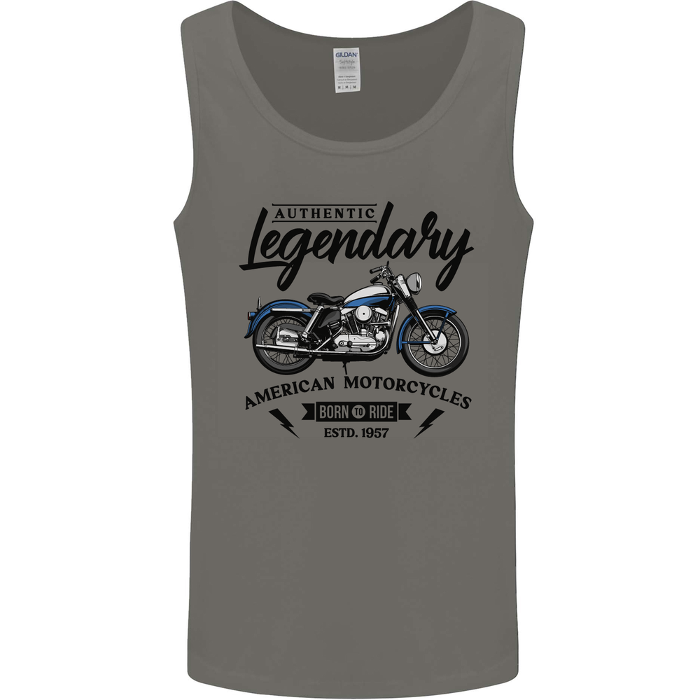 Legendary Motorcycles Biker Cafe Racer Mens Vest Tank Top