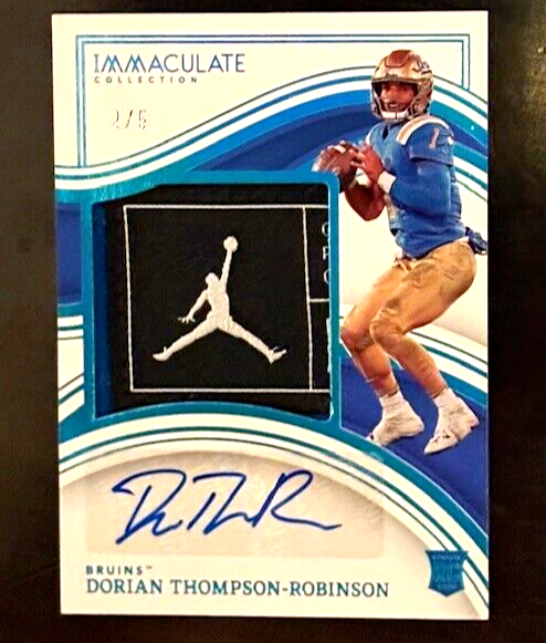 2023 Panini Immaculate Collegiate Dorian Thompson-Robinson RPA Logoman Tag 2/5