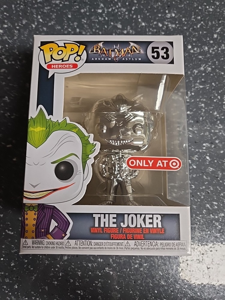Funko Pop! Vinyl Figure - Heroes #53 - The Joker [Silver Chrome] [Arkham Asylum]