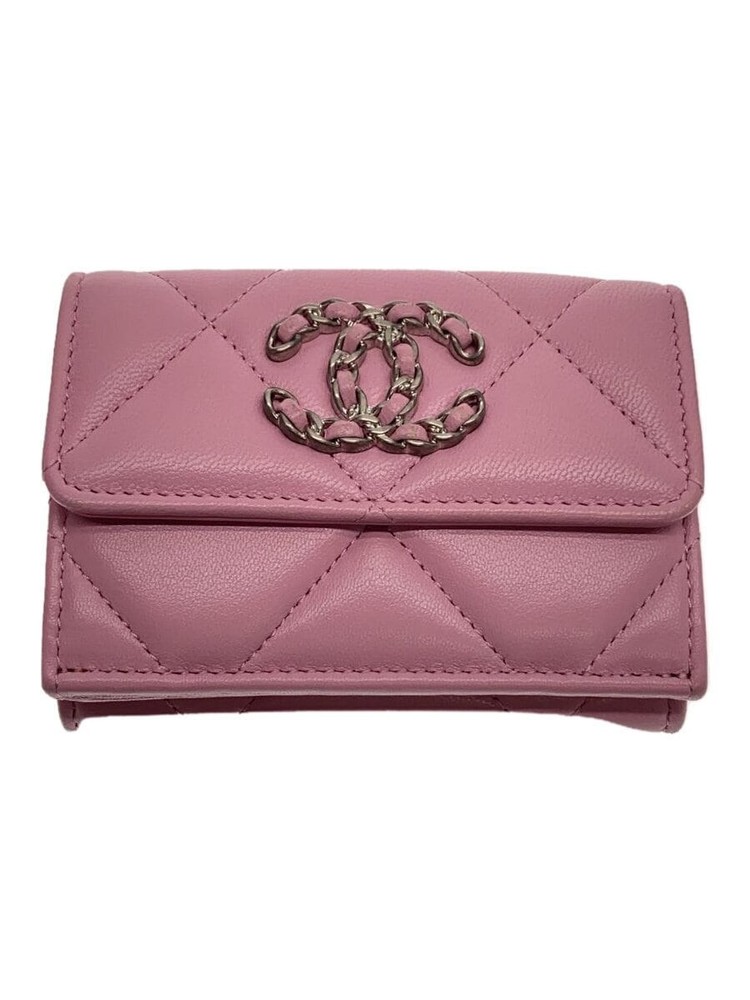 CHANEL Pre-Loved Matelassé Lambskin CC Compact Wallet in Pink AP1789 B04852 NC022