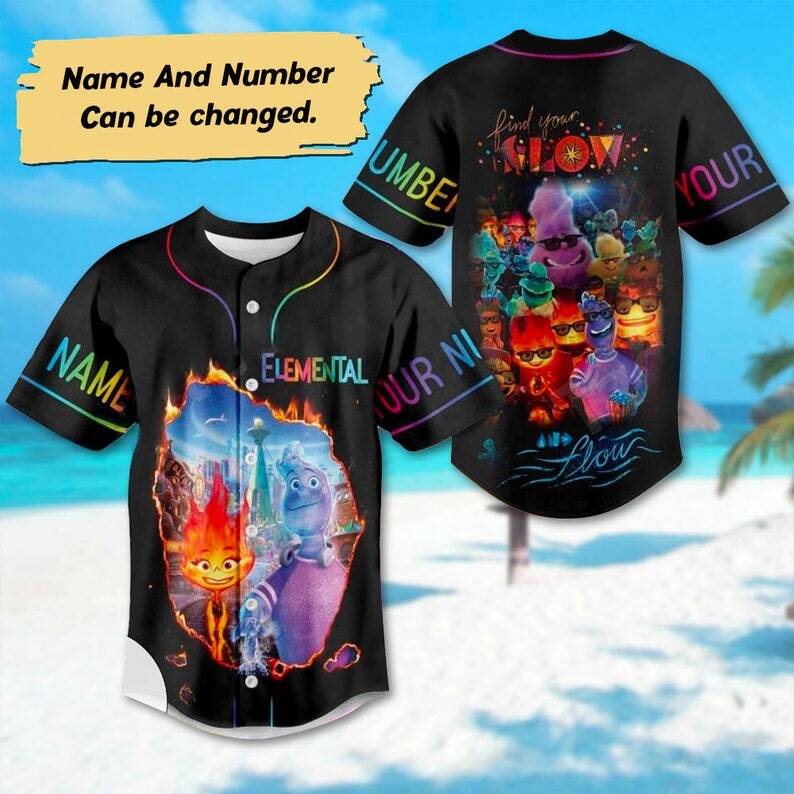 Custom Elemental Baseball Jersey, Elemental Baseball Team Outfit Shirt For Kid
