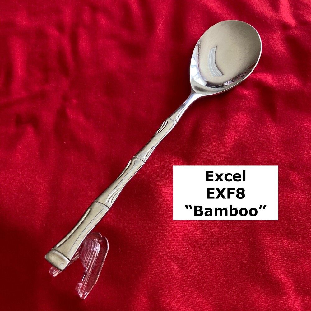 Excel EXF8 Bamboo Solid Salad Serving Spoon 9 1/8