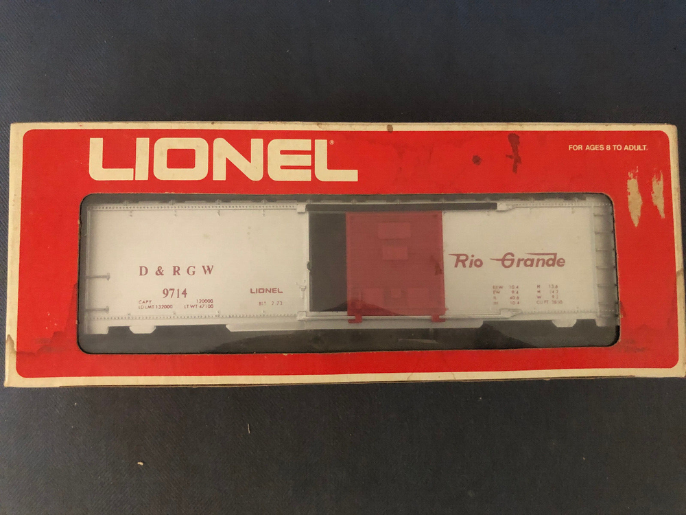 Lionel O27  Gauge D & RGW Box car 6-9714
