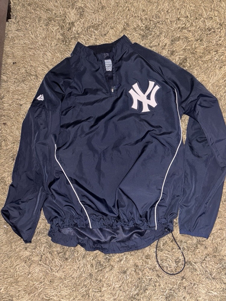 Majestic New York Yankees Medium 3/4 Zip Windbreaker