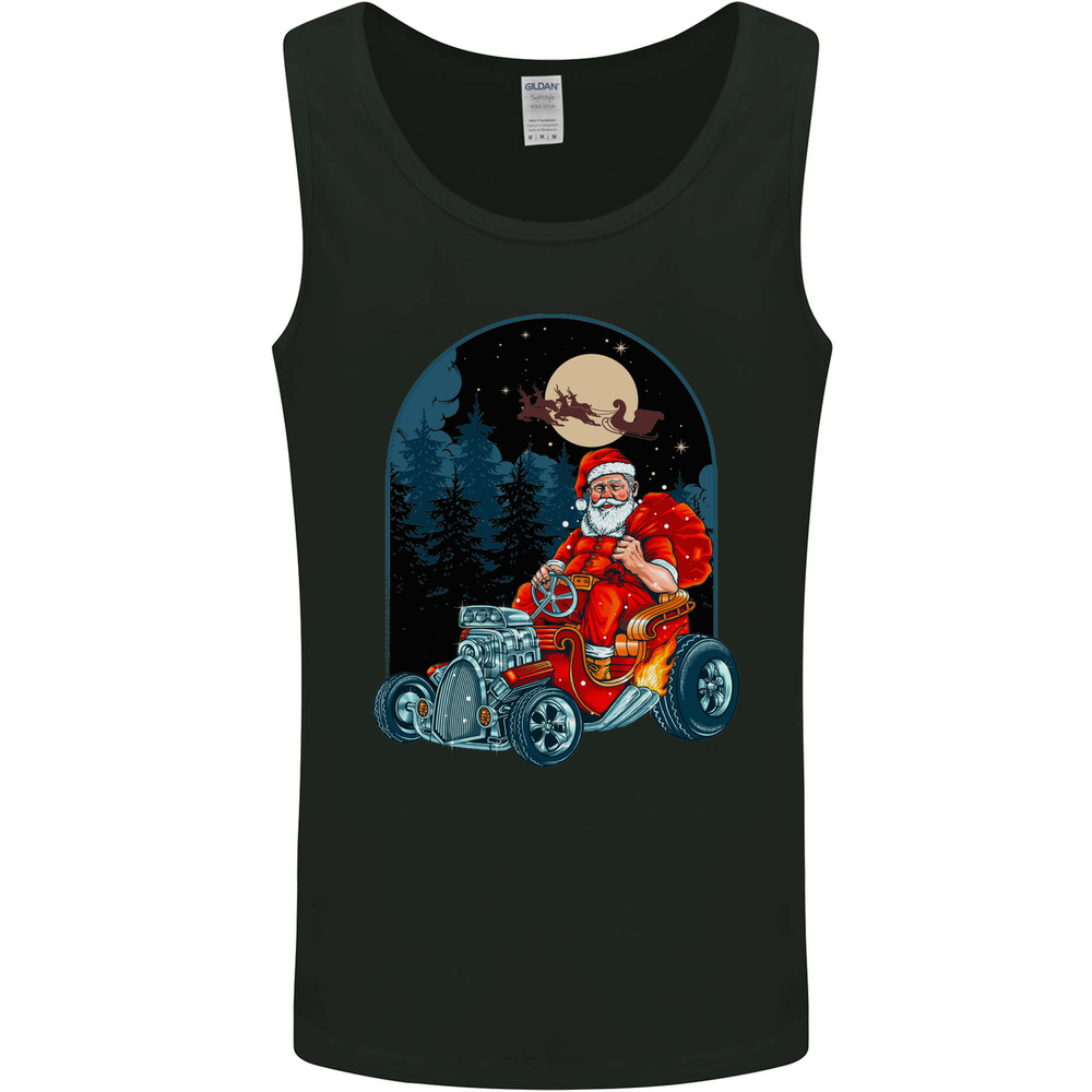 Hot Rod Santa Claus Hotrod Christmas Mens Vest Tank Top