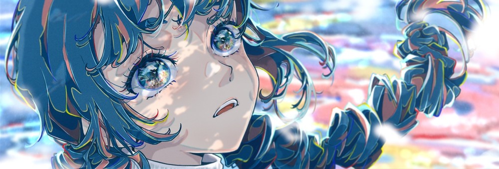 Anime  art illustration anime women blue eyes long Playmat Gaming Mat Desk