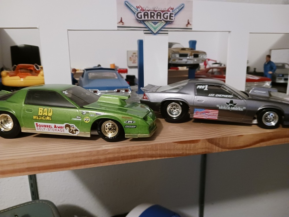 Two Chevy Camaro Pro Stock Built 1/25 Models.