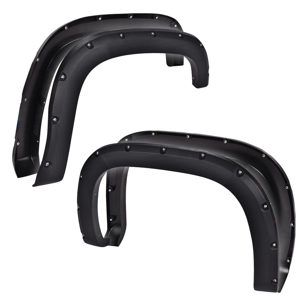 Fit For 2007-13 GMC Sierra 1500 4X Textured Fender Flares Pocket Rivet Offroad