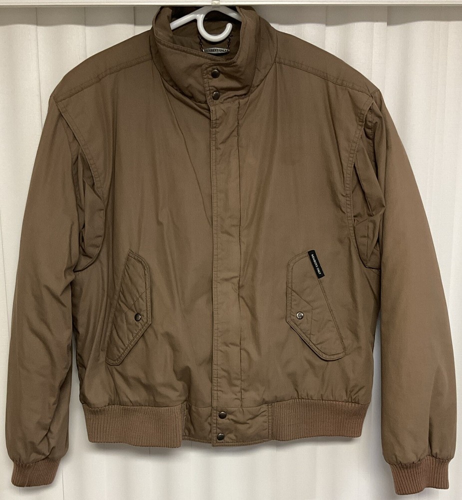 Men's Members Only Brown Coat Size 42 Style 4758B-image