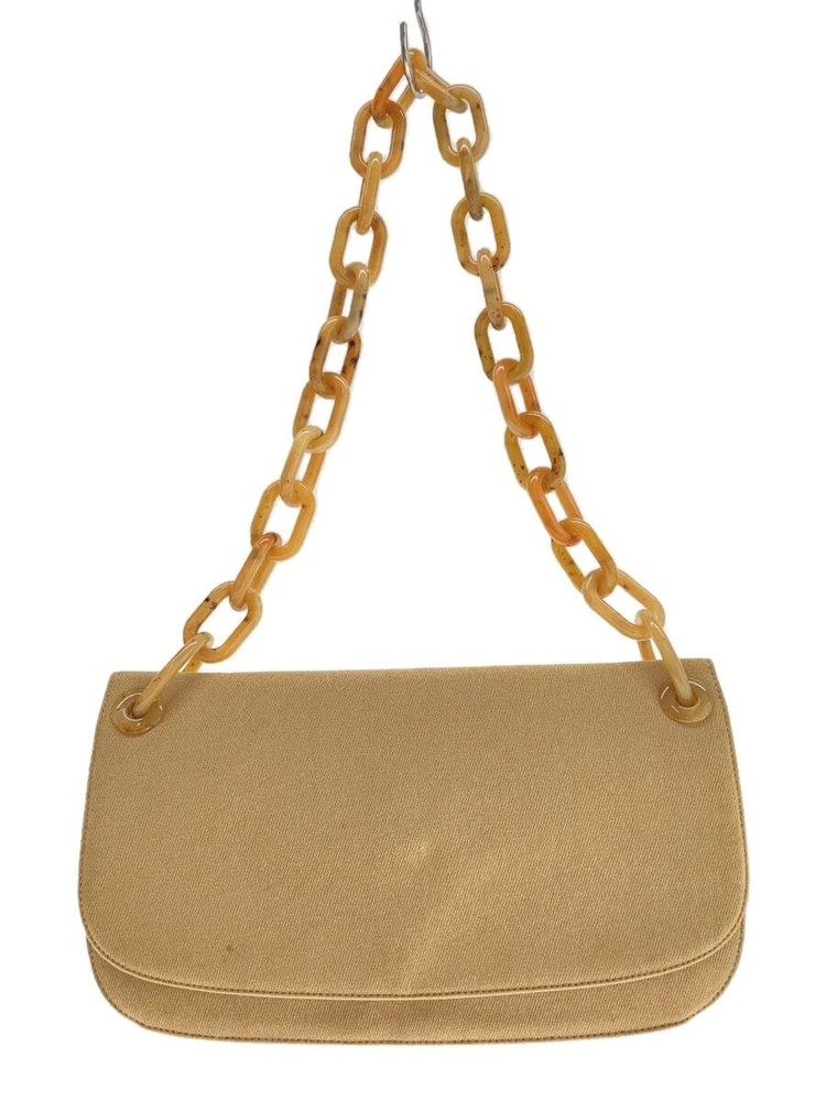 Vintage Prada Pla Chain Shoulder Bag in Camel Rare Find