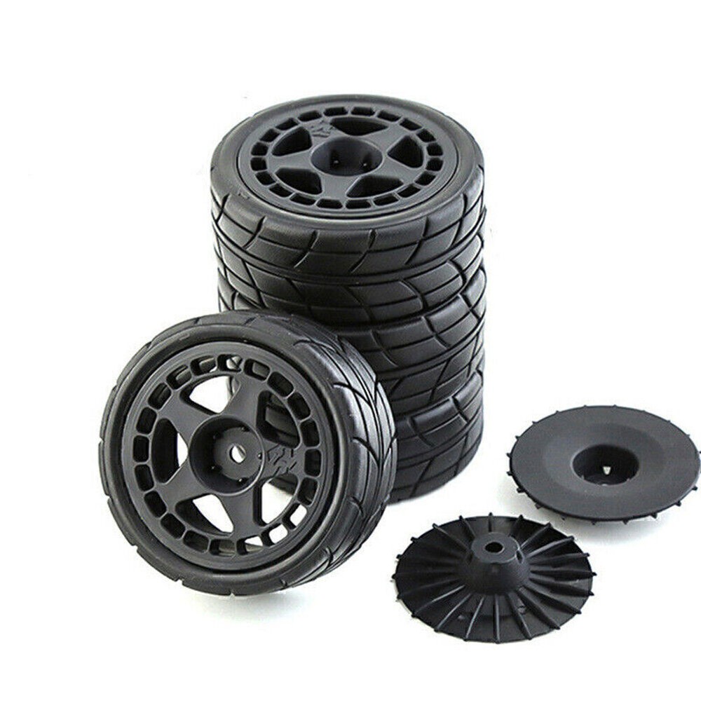 1/10 RC Rally Wheels & Tires Set for Tamiya TT02 XV01 Crawler
