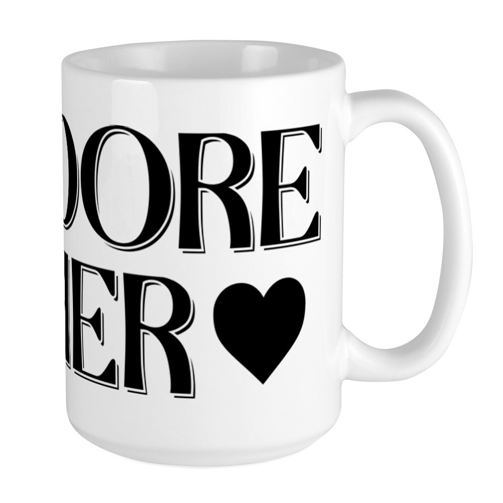 CafePress I Adore Her Coffee Mug, Large 15 oz. White Coffee Cup (261131873)