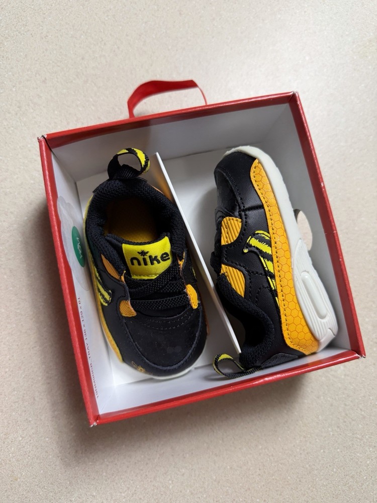 Baby Black Sneakers - Size 3c - Gently Worn