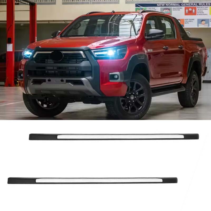 For TOYOTA REVO HILUX ABS Plastic Paste Car Roof Carrier Side Bars Rails Rack