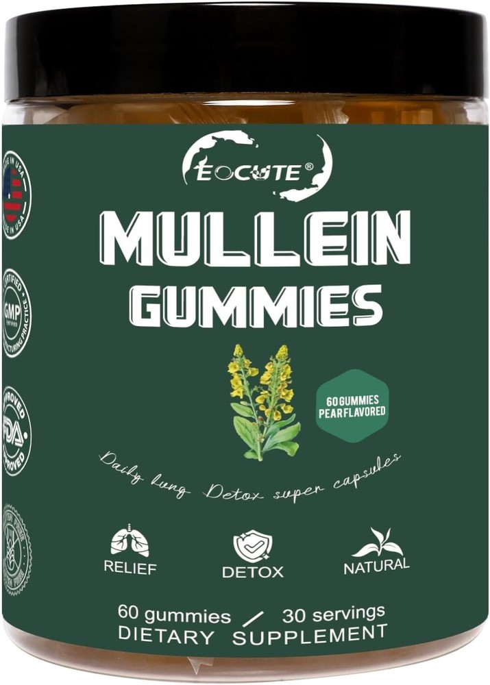 9 in 1 Mullein Leaf Extract Gummies for Lung Cleanse, Extra Strength 10000 MG US