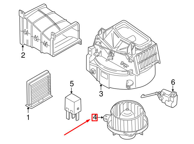 VOLVO S40 MK1 Blower Motor 30858848 Genuine OEM Replacement