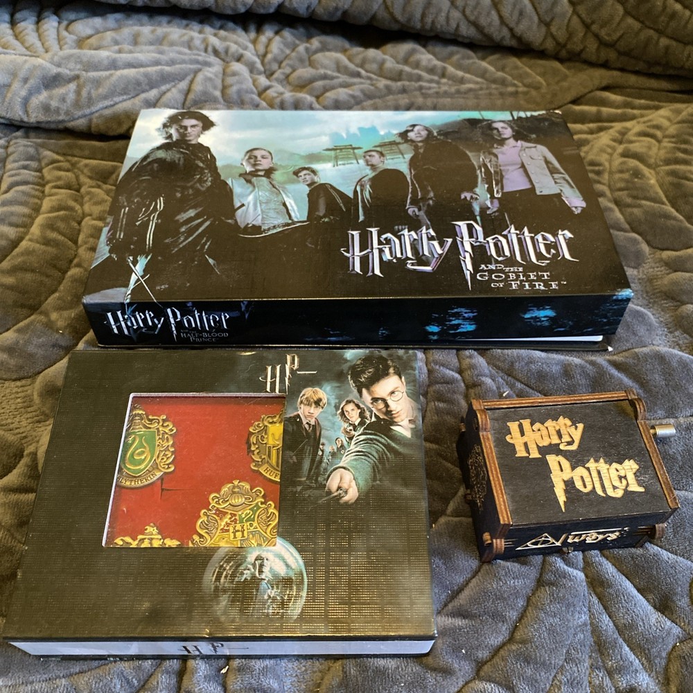 Harry Potter Collector’s Set with Wands Pins and Music Box  
