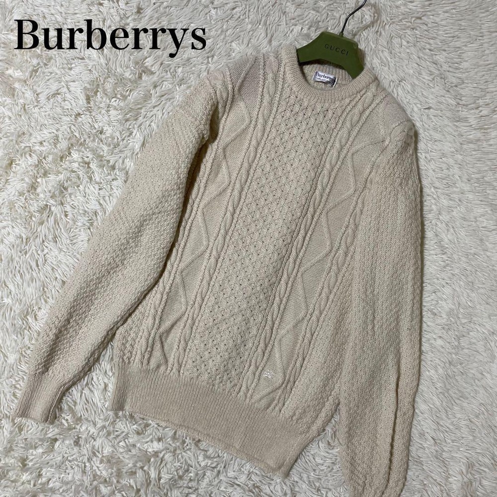 Burberry Cable Knit Sweater Men's Fashion from Japan