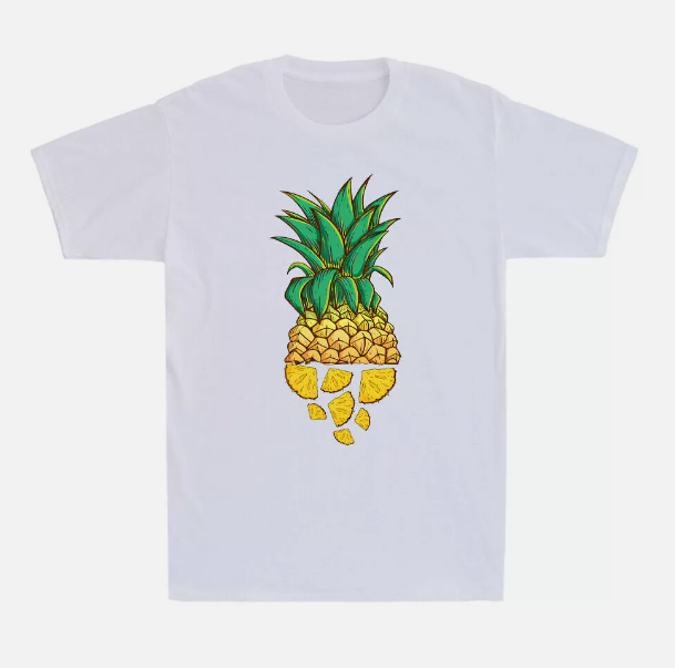 Hawaiian Cutting Fresh Pineapple Summer Shirt Funny Fruit Graphic Men's T-Shirt