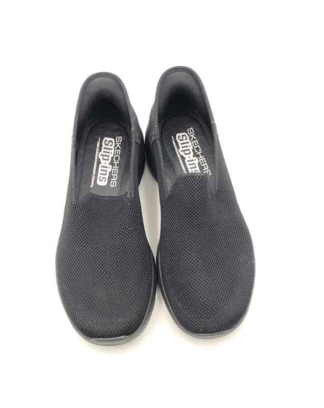 Skechers Womens Go Walk Joy Vela Slip-On Black Sneakers Size 9