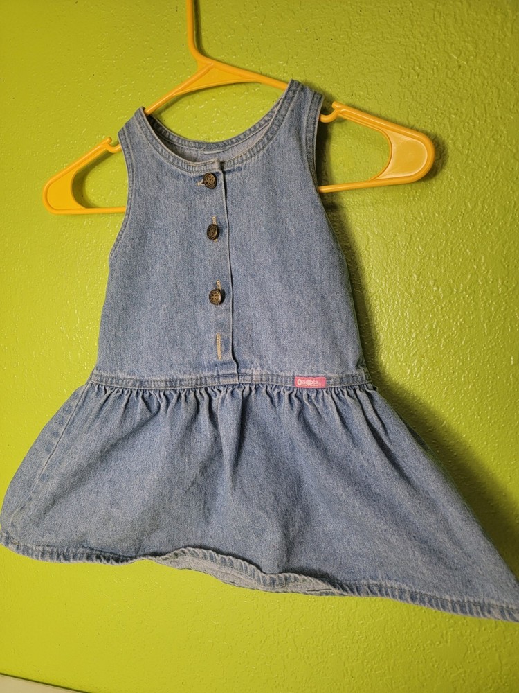 Oshkosh Denim Toddler Dress Blue Jean Osh Kosh Girls Youth
