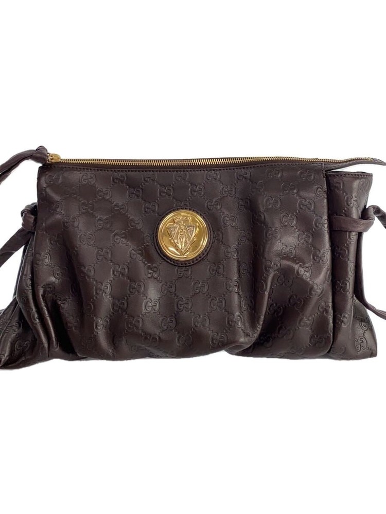 Vintage Brown Allover Pattern GUCCI Shoulder Bag