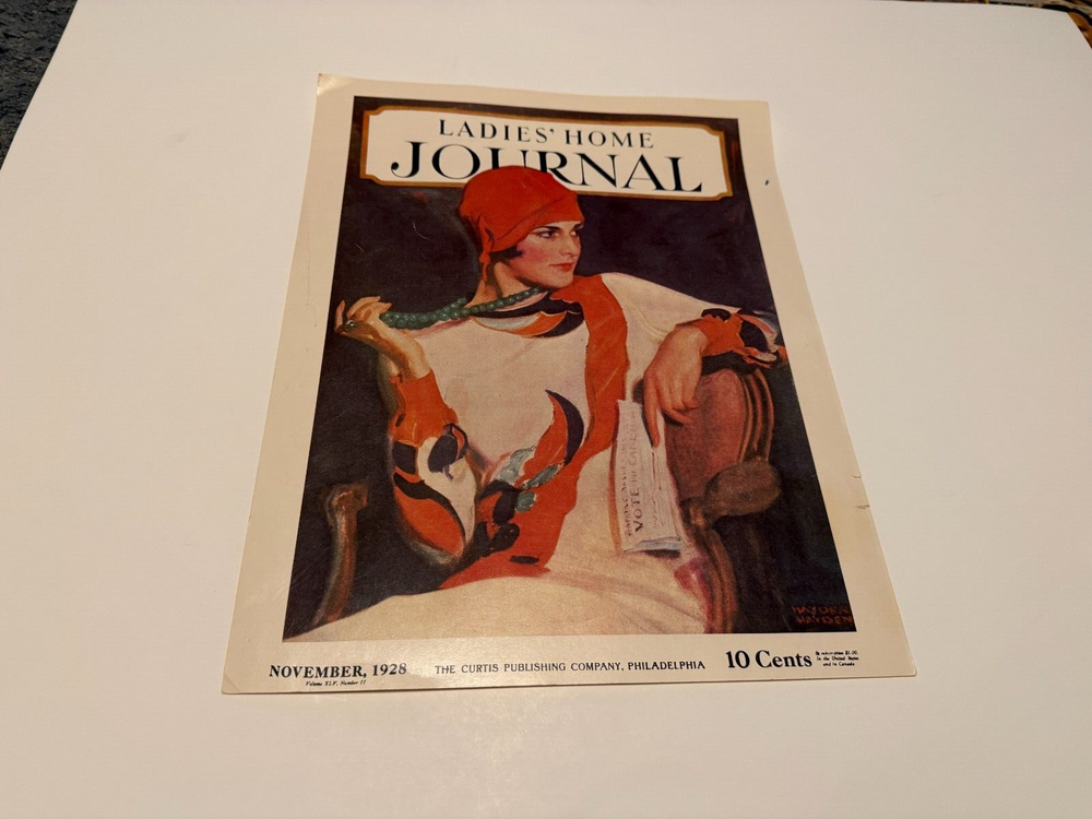 1928 Art Deco Ladies Home Journal Cover Poster Print VTG