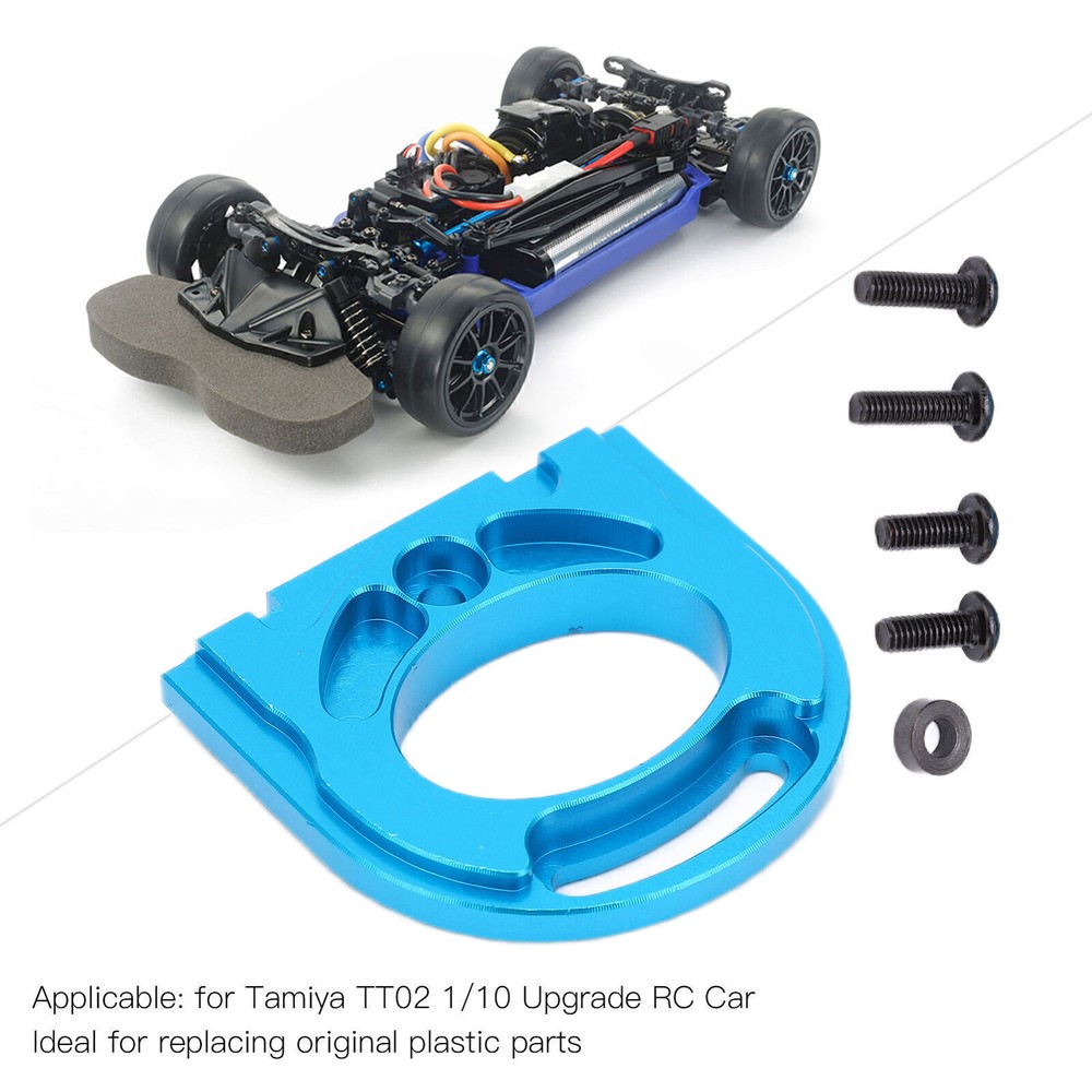 RC Metal Aluminium Alloy Motor Mount for Tamiya TT02 1/10 RC Car Upgrade