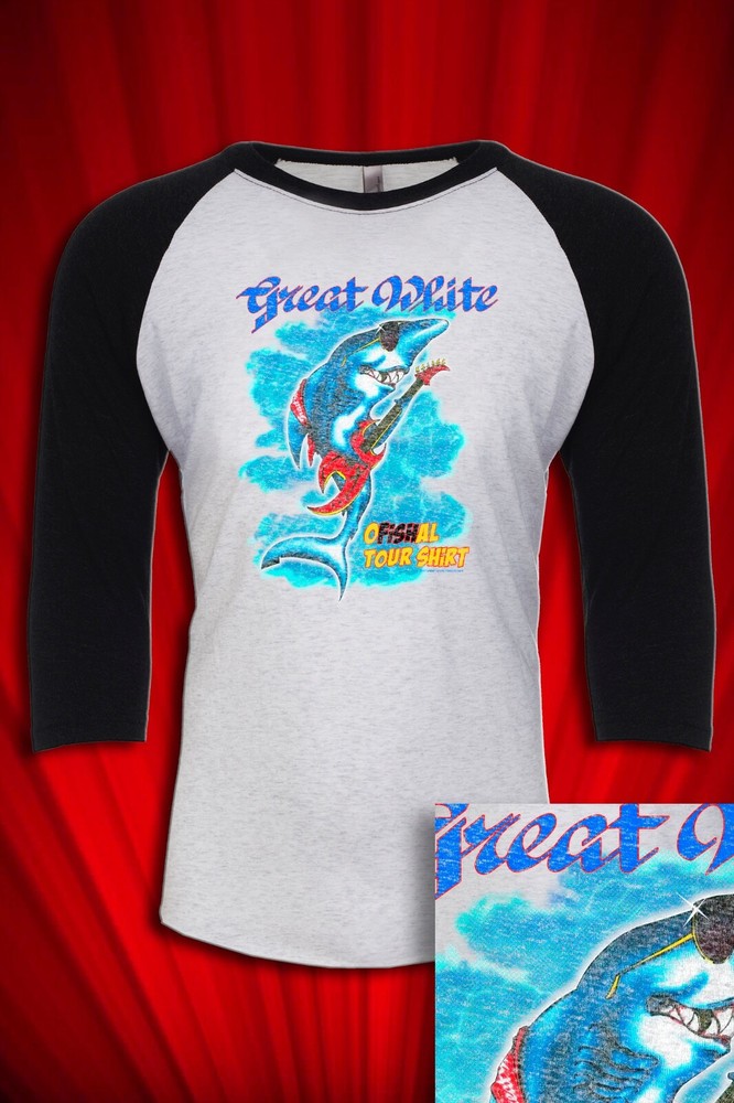 1987 Great White Vintage Rock Tour Jersey - Jack Russell Free Shipping
