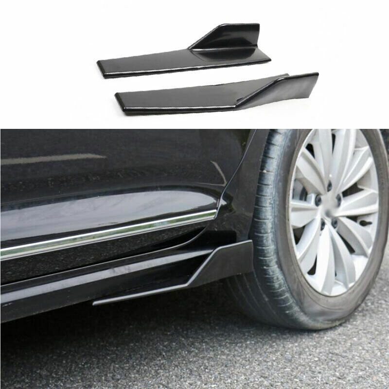 For VW Passat B8 2016-2018 ABS Black Exterior Door Panel Trim Side Skirts 2PCS