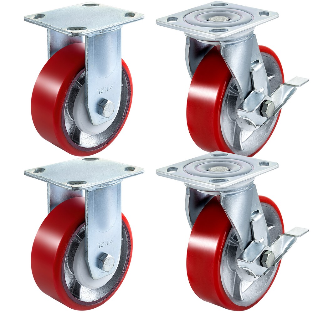 VEVOR 4PCS Heavy Duty Caster Set 6