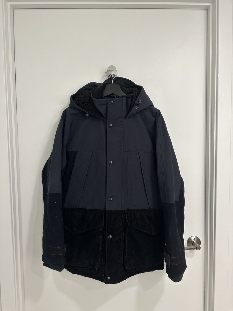 J.Crew Banff Parka with Primaloft Corduroy Wool Poly Midnight Ocean, Size Medium